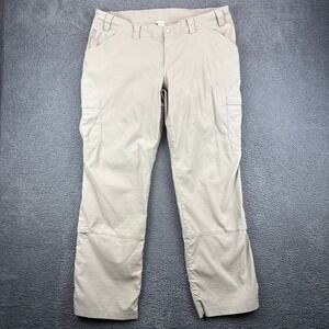 Duluth Trading Co Womens‎ Cargo Pants Size 18 Khaki Nylon Spandex Outdoor